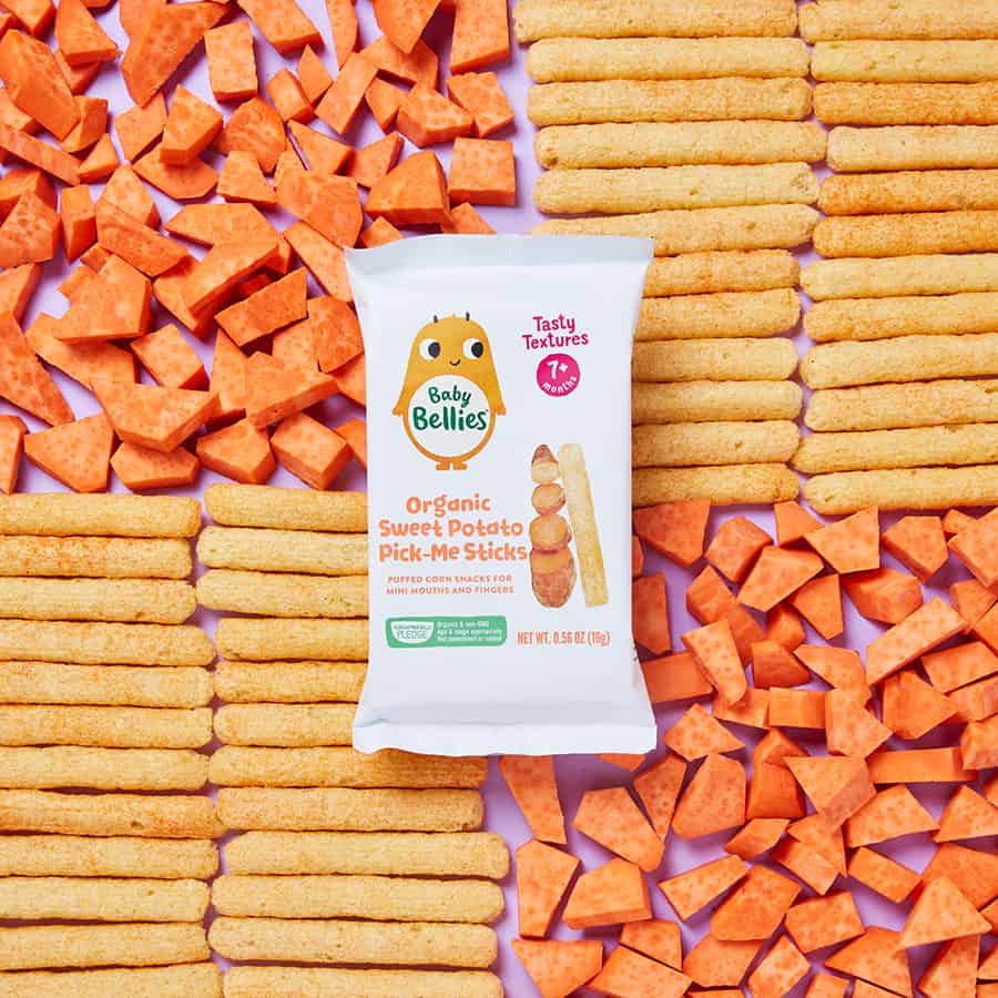 little bellies pick me sticks sweet potato